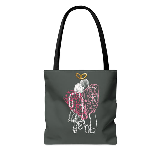 Angel Wings Heart Strapped Tote