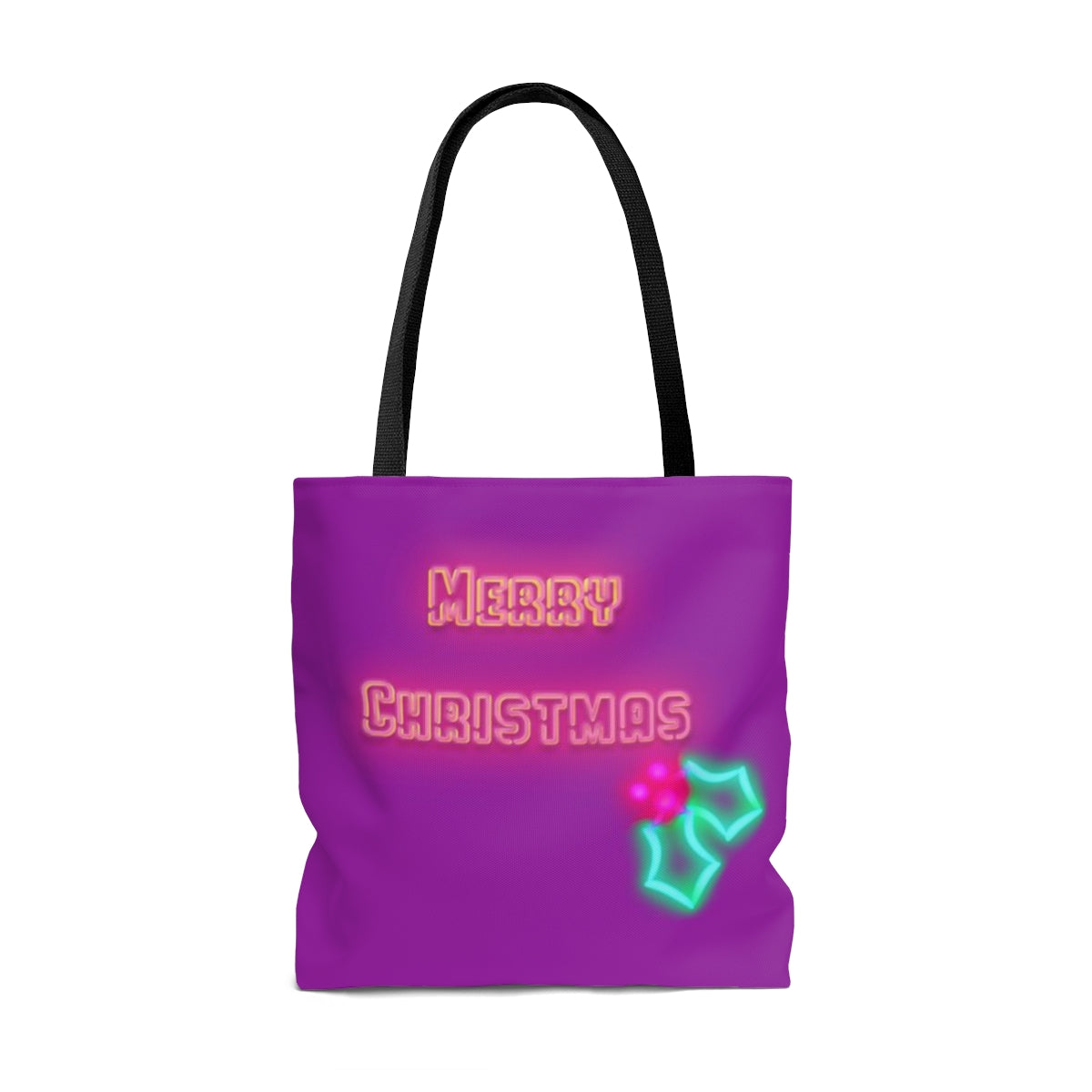 Merry Christmas Neon Tote (Magenta)