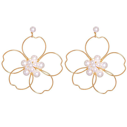 Pearl Flower Earrings