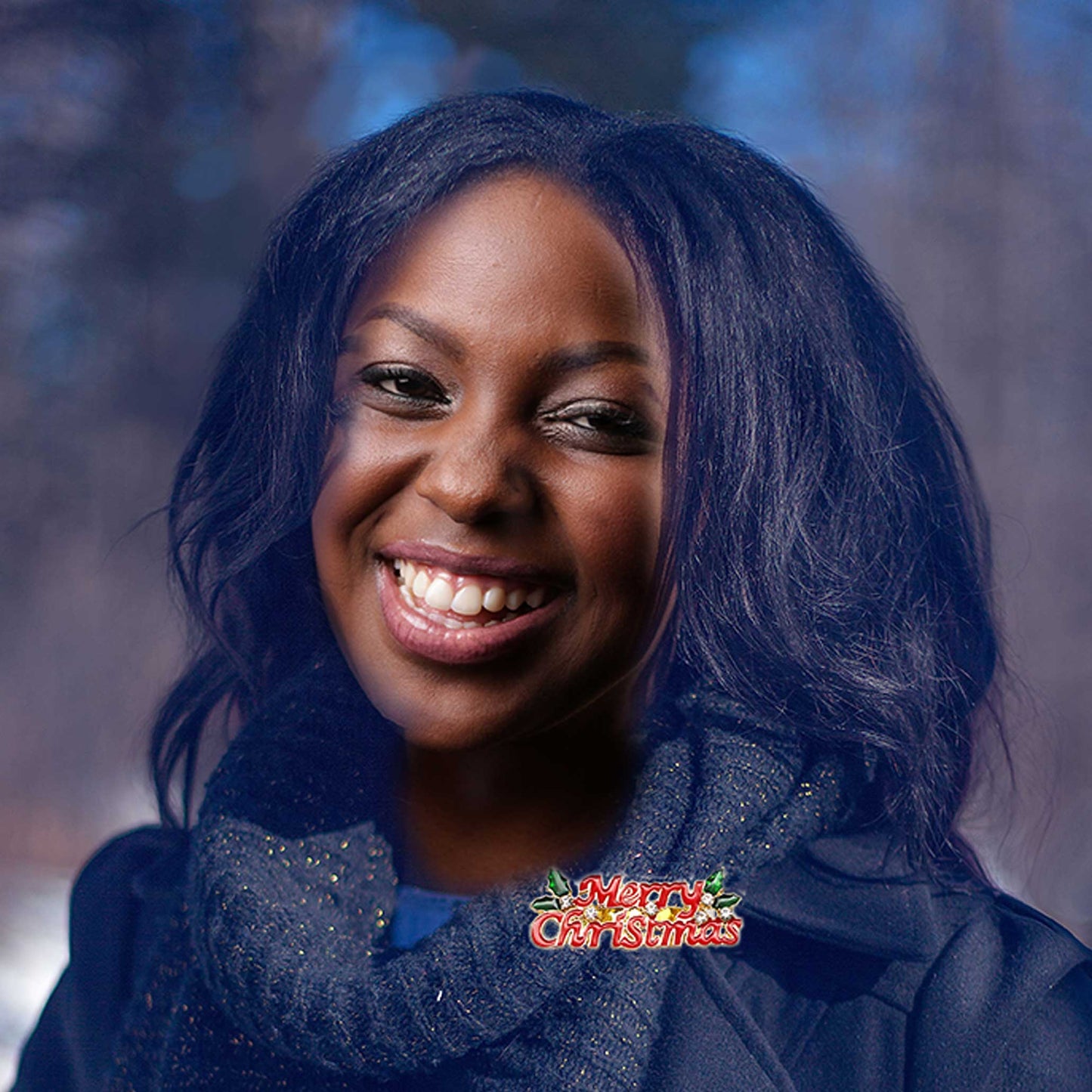 Merry Christmas Scarf Ring