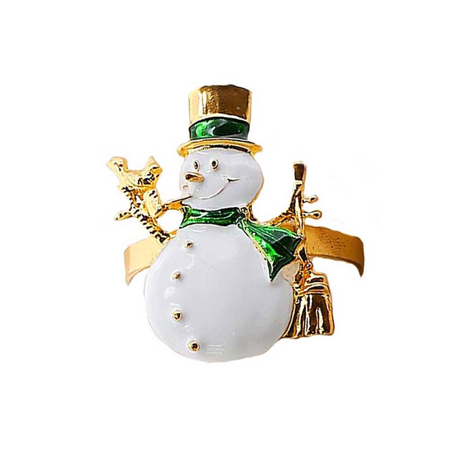 A snowman scarf ring. What a great holiday present!