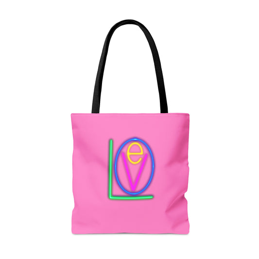 NEON Green Love Tote is perfect for all those errands!  It's so bright and colorful that you won't mind getting out  of the house for a while.