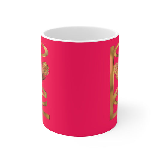 Pink Gold Love Mug 11 oz.