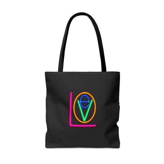 NEON Pink Love Tote Gift for Mom Present for Daughter Gift for Wife Present Girl Friend Birthday