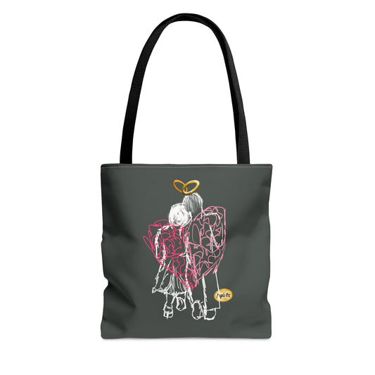 Angel Wings Heart Strapped Tote