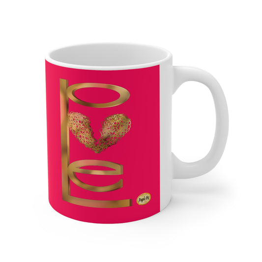 Pink Gold Love Mug 11 oz.