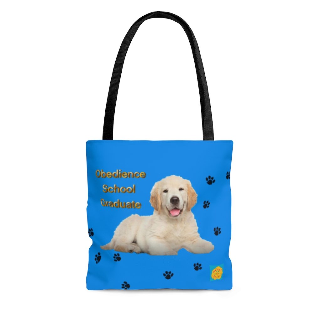The perfect gift for the dog lover in your life.  guardian angel golden retriever  chocolate lab labrador dog "good dog" beach bag