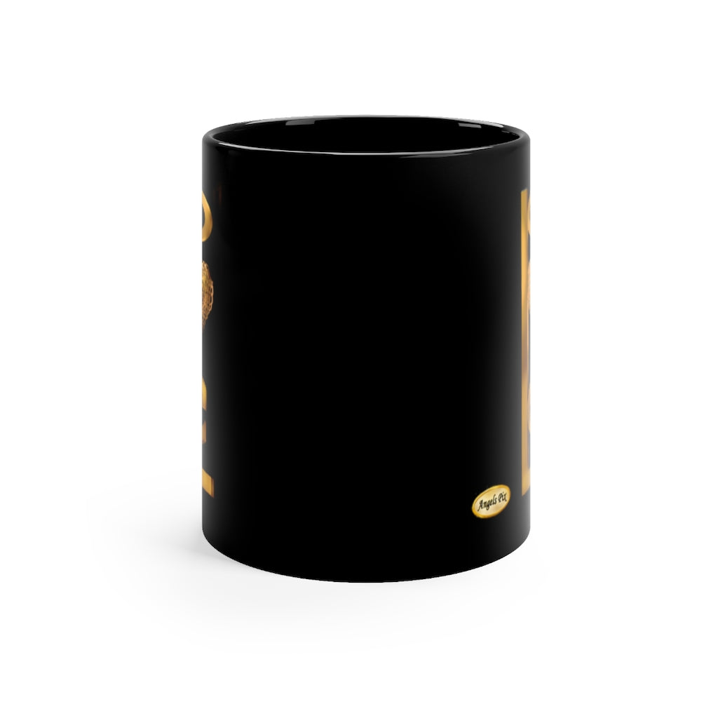 Black Gold Love Mug  11 oz.