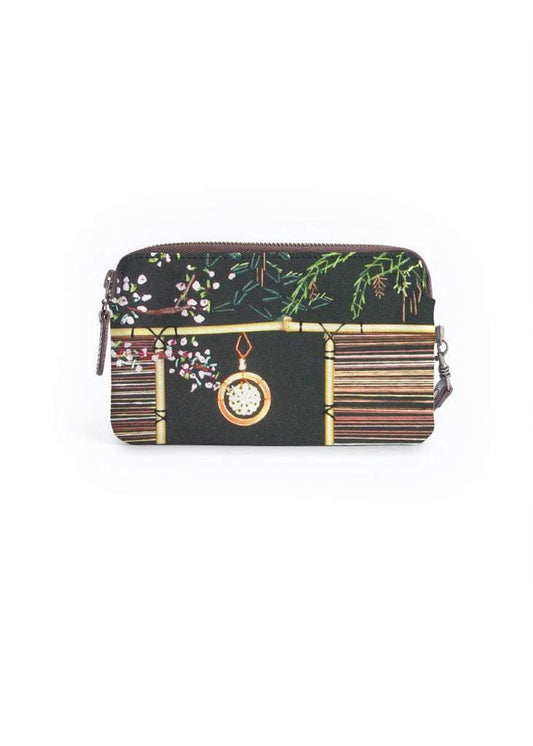 Cherry Blossoms and Jade Leather Clutch - Only 10 of 20 Remain