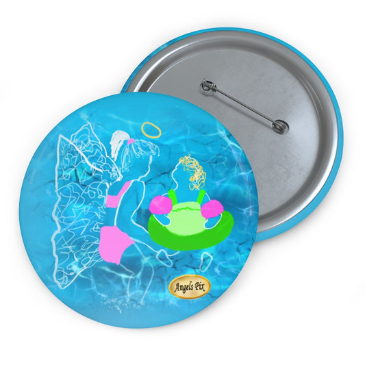 Blue Angel Pin swimming pool lifeguard guardian "guardian angel" "black angel"