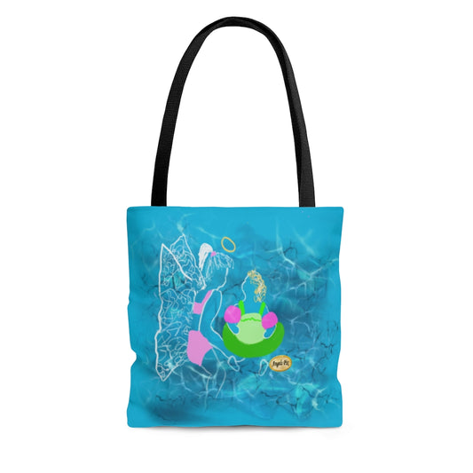 Guardian angel swimming pool beach tote bag "love angel" "angel love" Dolly Parton"