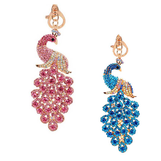 Peacock Purse Dangle Keychain