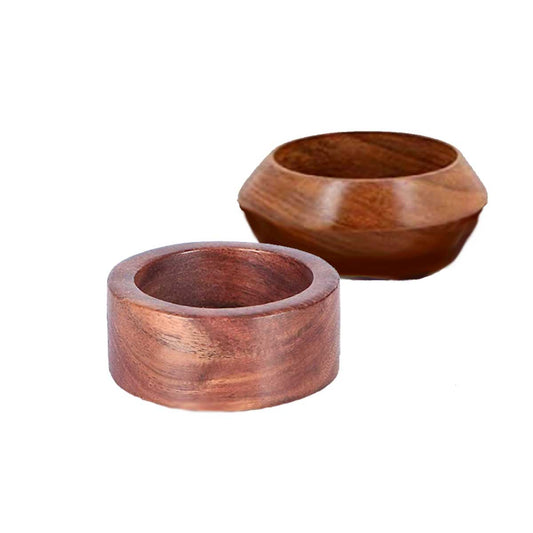 What a classic style for the minimalist!   A wooden scarf ring will hold a pashmina or shawl in place with panache!