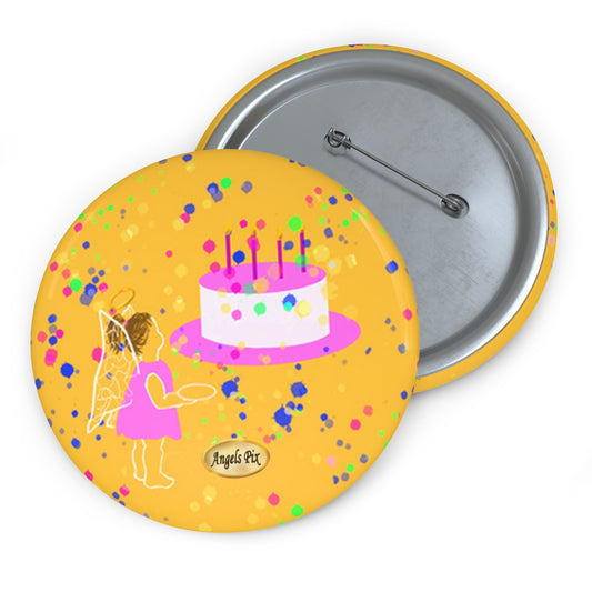 angel cherub birthday party "birthday party" gift present cake pin child