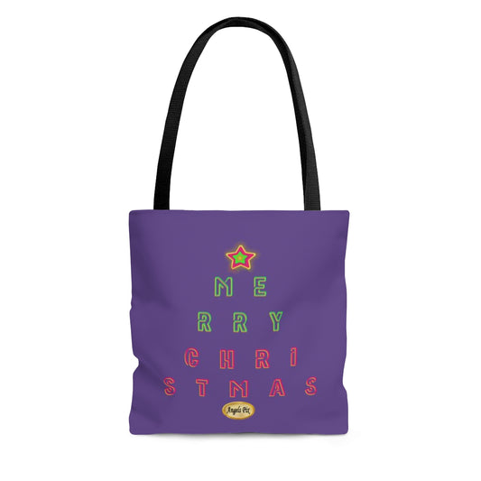 Christmas Tree Neon Tote (Purple)